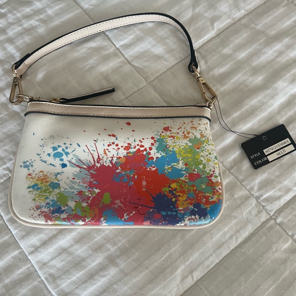 Sondra Roberts Multicolor Splash Clutch